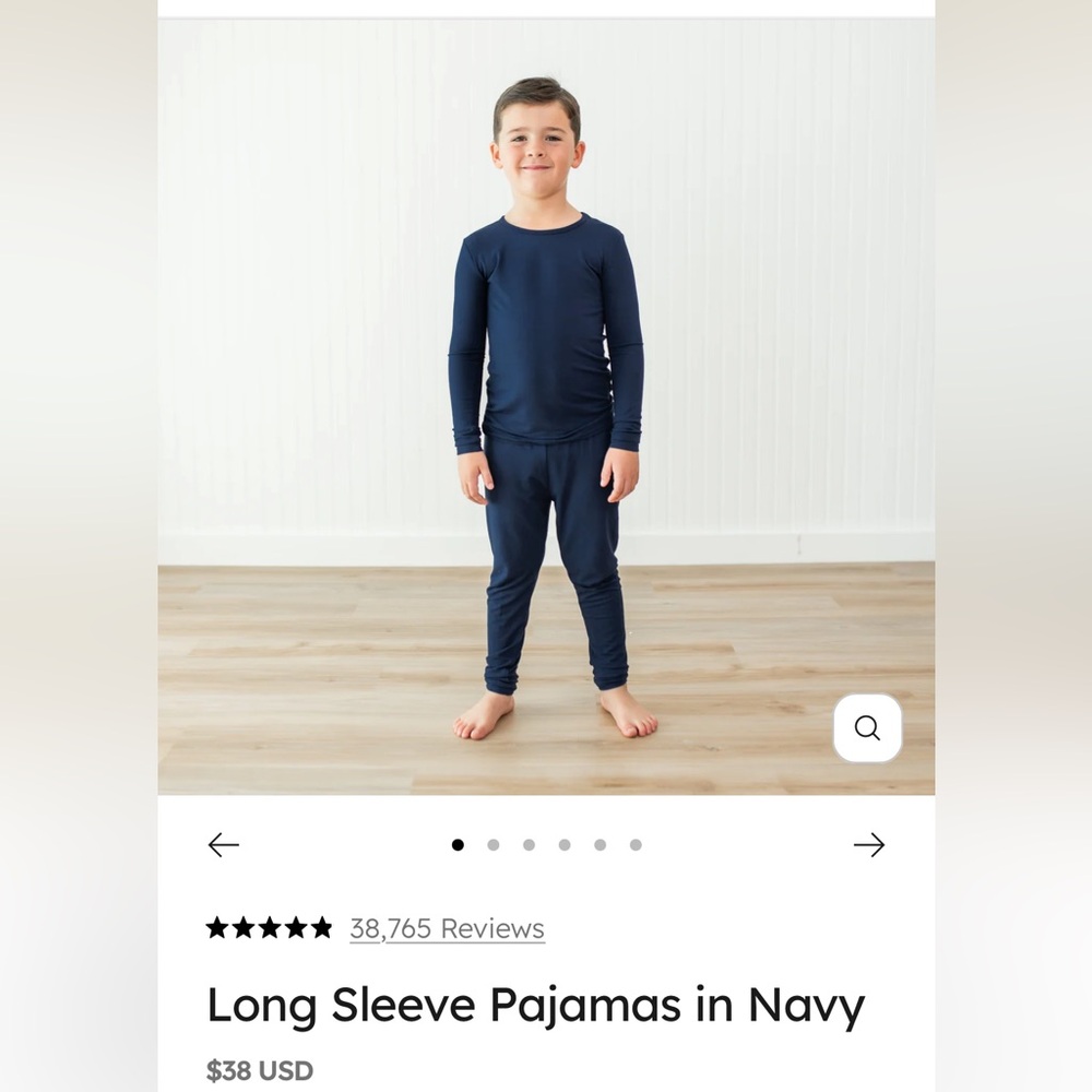 Kyte BABY Long Sleeve Navy Pajama Set